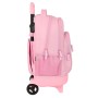 Cartable à roulettes Benetton Vichy Rose (33 x 45 x 22 cm)