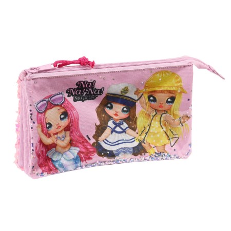 Trousse Fourre-Tout Triple Na!Na!Na! Surprise Sparkles Rose (22 x 12 x 3 cm)