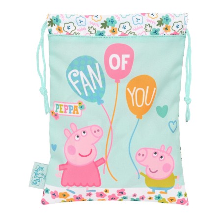 Sac à goûter Peppa Pig Cosy corner Sac Bleu clair (20 x 25 cm)