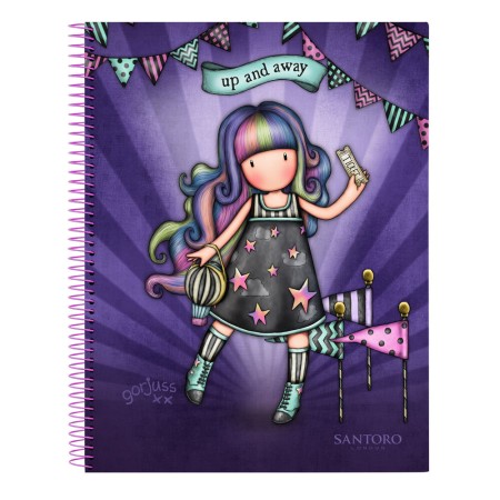 Carnet Gorjuss Up and away Violet A4