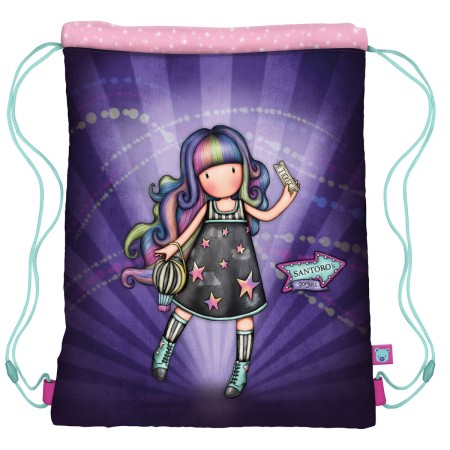 Sac à dos serré par des ficelles Gorjuss Up and away Violet (34 x 45 x 1 cm)