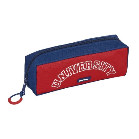 Trousse d'écolier Safta University Rouge Blue marine (21 x 8 x 8 cm)