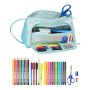 Trousse Scolaire avec Accessoires BlackFit8 Keep Growing Bleu clair (32 Pièces)