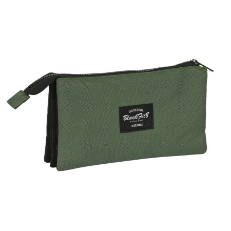 Trousse Fourre-Tout Triple BlackFit8 Gradient Noir Vert militaire (22 x 12 x 3 cm)