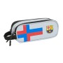 Trousse Fourre-Tout Double F.C. Barcelona Gris (21 x 8 x 6 cm)