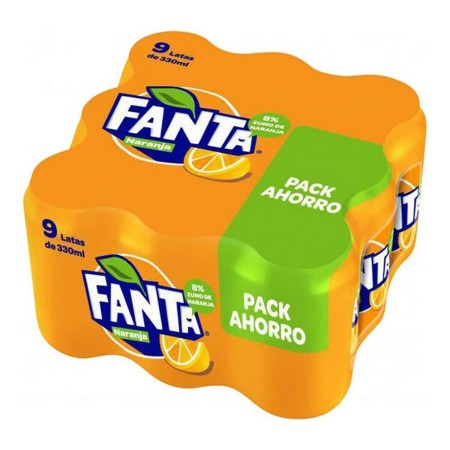 Boisson rafraîchissante Fanta Orange (9 x 33 cl)