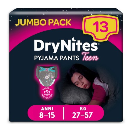 Pack de culottes pour fille DryNites Pyjama Pants Teen (13 uds)