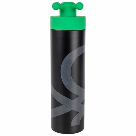 Thermos Benetton Vert Noir Acier inoxydable