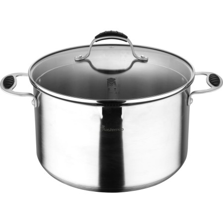 Casserole avec Couvercle en Verre Masterpro Acier inoxydable Argenté (Ø 28 cm)