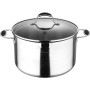 Casserole avec Couvercle en Verre Masterpro Acier inoxydable Argenté (Ø 28 cm)