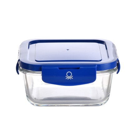 Boîte à lunch hermétique Benetton Bleu Plastique Verre Borosilicaté 690 ml