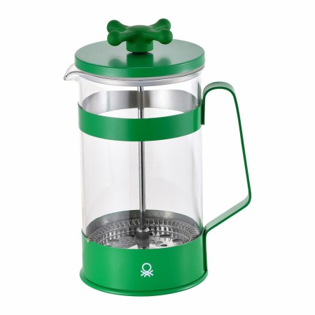 Cafetière à Piston Benetton Vert Verre Borosilicaté (600 ml)