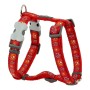 Harnais pour Chien Red Dingo Style Rouge Empreinte des animaux 25-39 cm