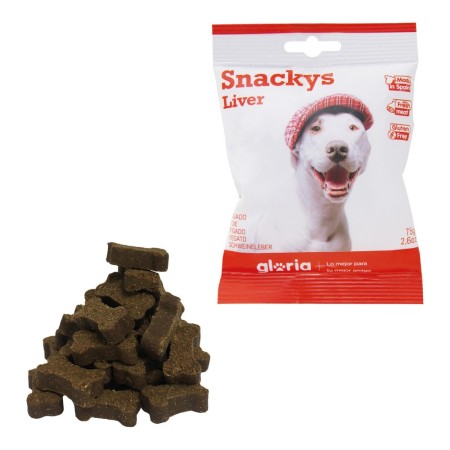 Snack pour chiens Gloria Display Snackys Foie (30 x 75 g)