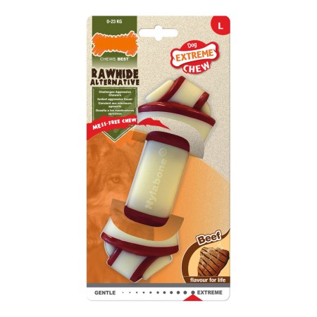 Jouet pour chien Nylabone Rawhide Nœud Taille L Nylon Veau