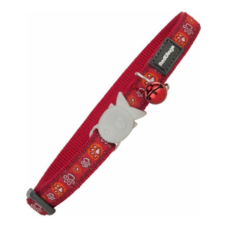 Collier pour chat Red Dingo Style Rouge Empreinte d'animal (20-32 cm) (1,2 x 20-32 cm)