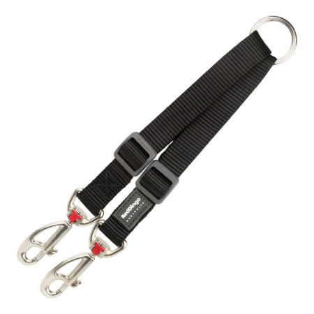 2 Coupleur pour laisse de chien Red Dingo Noir (2 x 25-34 cm)