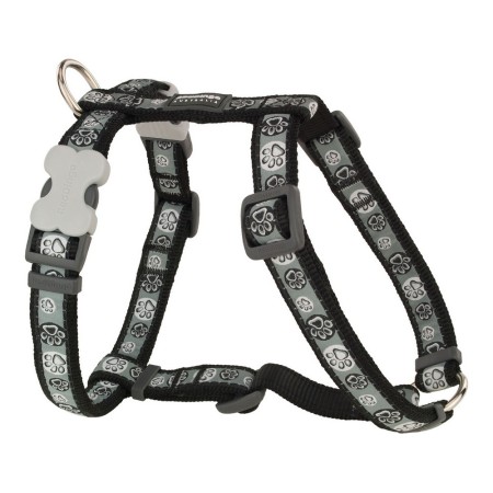 Harnais pour Chien Red Dingo Style Noir Empreinte des animaux 46-76 cm