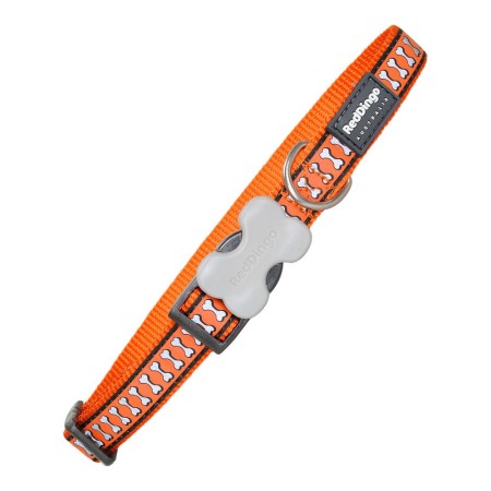 Collier pour Chien Red Dingo Os Réfléchissant Orange (1,2 x 20-32 cm)