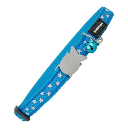 Collier pour chat Red Dingo Style Bleu Etoiles (1,2 x 20-32 cm)