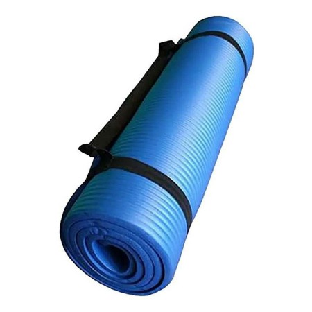 Tapis de yoga en jute Softee Fitness Matrixcell Bleu (180 x 60 cm)