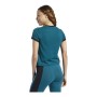 T-shirt à manches courtes femme Training Reebok Essentials Linear Bleu Acier