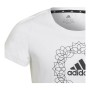 T shirt à manches courtes Enfant Adidas Graphic Blanc