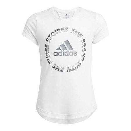 T shirt à manches courtes Enfant Adidas Aeroready Bold Blanc