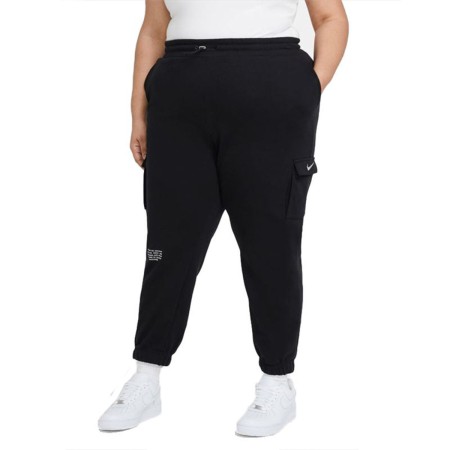 Pantalon de sport long Nike Swoosh Femme Noir