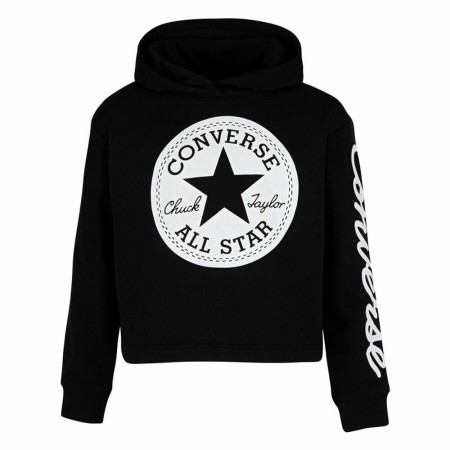 Sweat-shirt Enfant Converse Chuck Patch Crop G Noir
