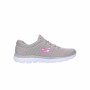 Chaussures de sport pour femme Skechers Mesh Bungee Slip-On Beige