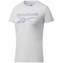 T-shirt à manches courtes femme Reebok Workout Ready Supremium Blanc Pourpre