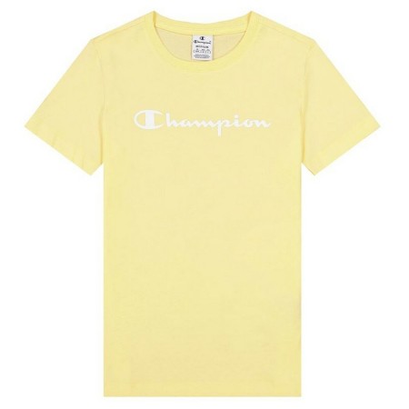 T-shirt à manches courtes femme Champion Big Script Logo Jaune