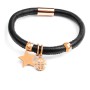 Bracelet Femme Folli Follie 1B13T046RK Noir Cuir (12 cm)