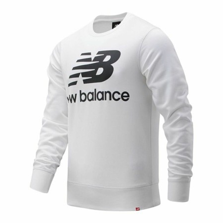 Sweat sans capuche homme New Balance Essentials White Blanc