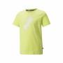 T shirt à manches courtes Enfant Puma Power Logo Jaune