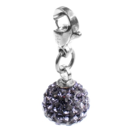Perle de verre Folli Follie 3P16 FAMOR Violet (2 cm)