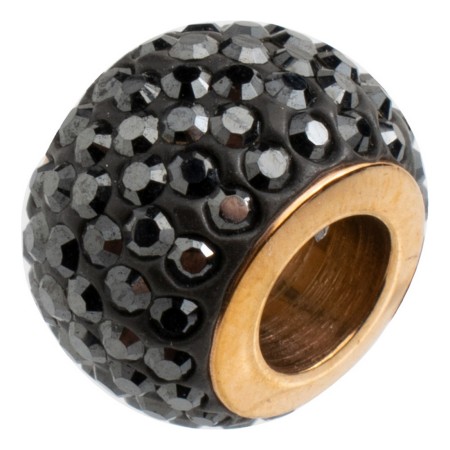 Perle de verre Folli Follie 3P16 FRONE Noir (1 cm)