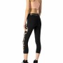 Leggings de Sport Champion Quick-Dry Script Logo Crop Noir