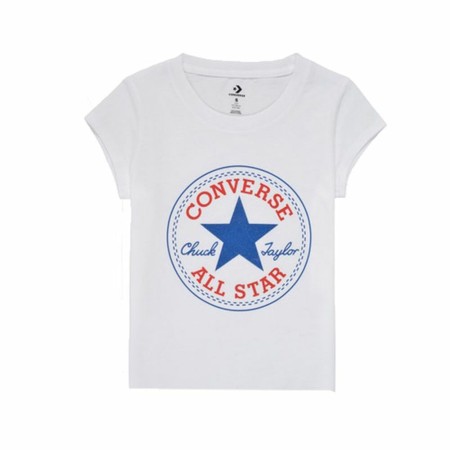 T shirt à manches courtes Enfant Converse Timeless Chuck Patch Blanc