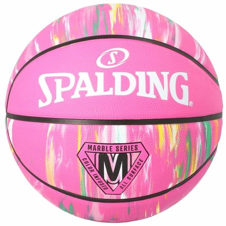 Ballon de basket Marble Series Pink Spalding 6.6 Rose 6