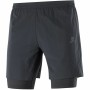 Short de Sport pour Homme Salomon Cross Twinskin Noir