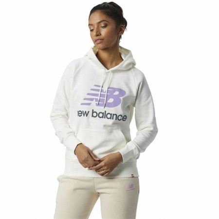 Sweat à capuche femme New Balance Blanc
