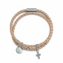 Bracelet Femme Folli Follie 3B14F068IC Beige Cuir (23 cm)