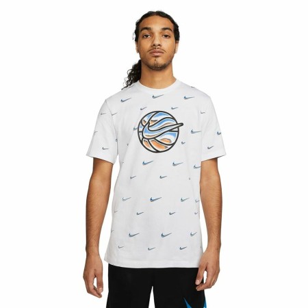 T-shirt à manches courtes homme Nike Swoosh Ball AOP Blanc