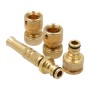 Raccord Ferrestock 3/4" H 3/4" - M 1/2" Laiton Tuyau d'arrosage 13 mm (4 Pièces)