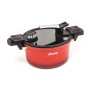 Casserole avec couvercle en verre Amercook Rouge 5 L