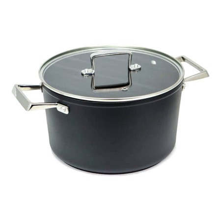 Casserole avec Couvercle Amercook Noir Acier inoxydable (Ø 20 cm)