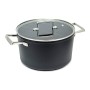 Casserole avec Couvercle Amercook Noir Acier inoxydable (Ø 24 cm)