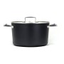 Casserole avec Couvercle Amercook Noir Acier inoxydable (Ø 24 cm)